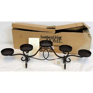 Southern Living Filigree Dk Brown Iron Candelabra Small Pillar 41280 Table Cent